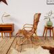 Louis Sognot vintage rattan armchair
