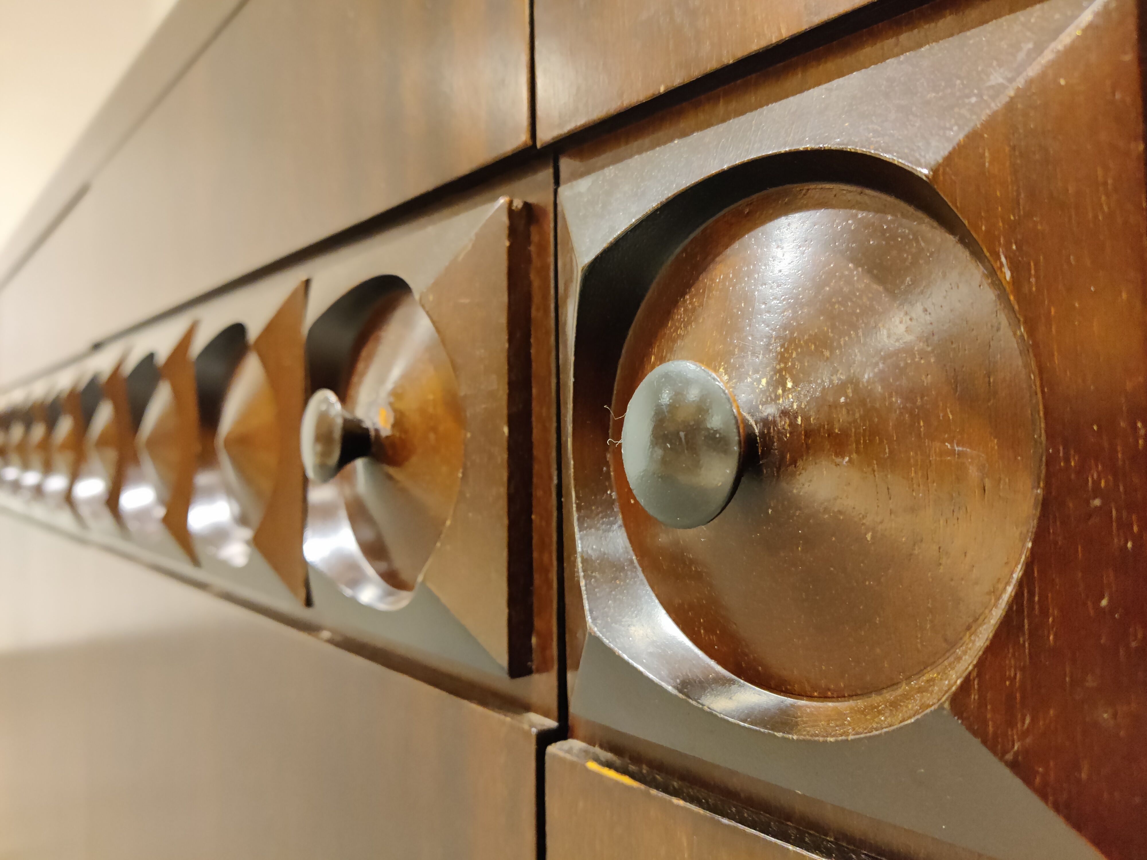 Graphical brutalist credenza, 1970s
