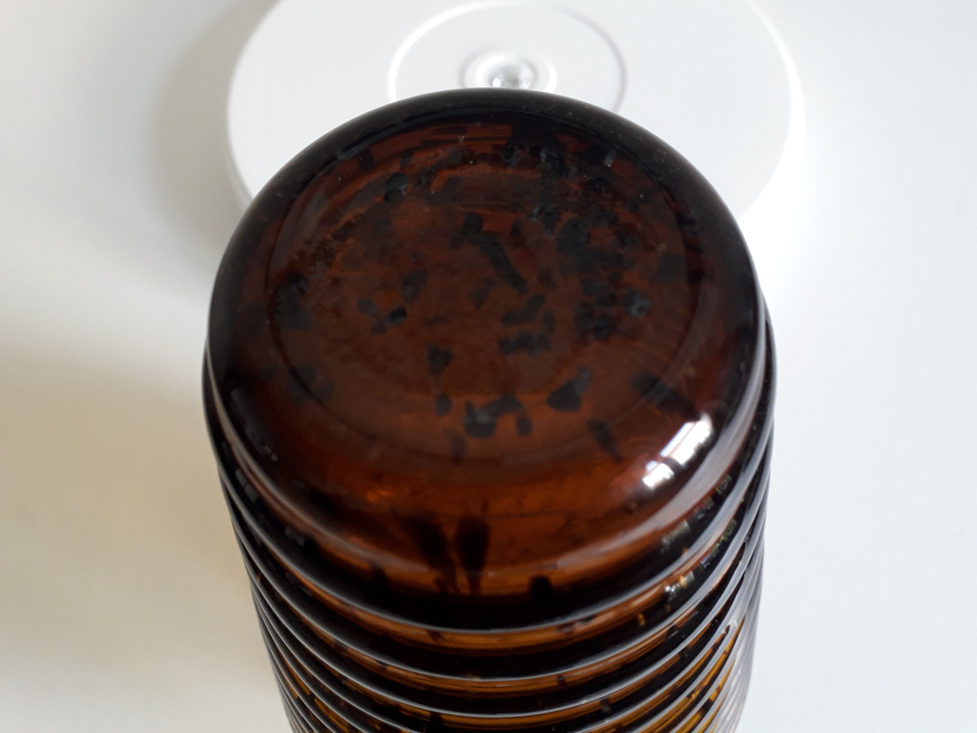 Vintage amber glass vase
