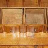 Writing desk in pollard oak from around 1800 with claw and ball carved legs.