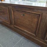 Large walnut sloping cabinet