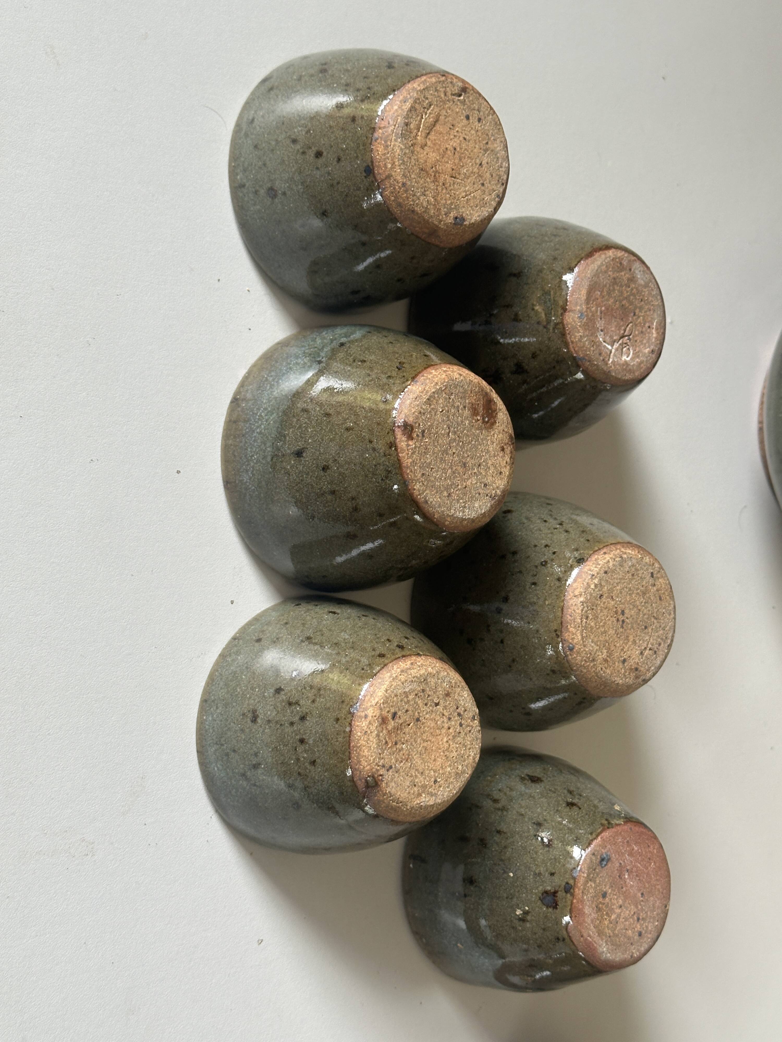 Vintage Gustave Tiffoche ceramic tea set from the 60s