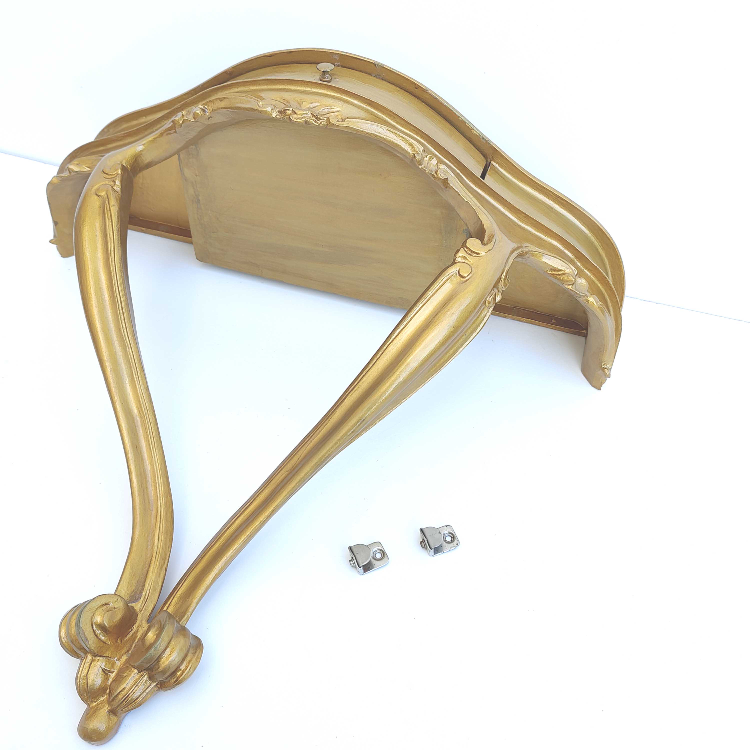 Wall console / gold shelf with drawer