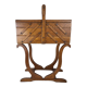 Worker on vintage wooden legs