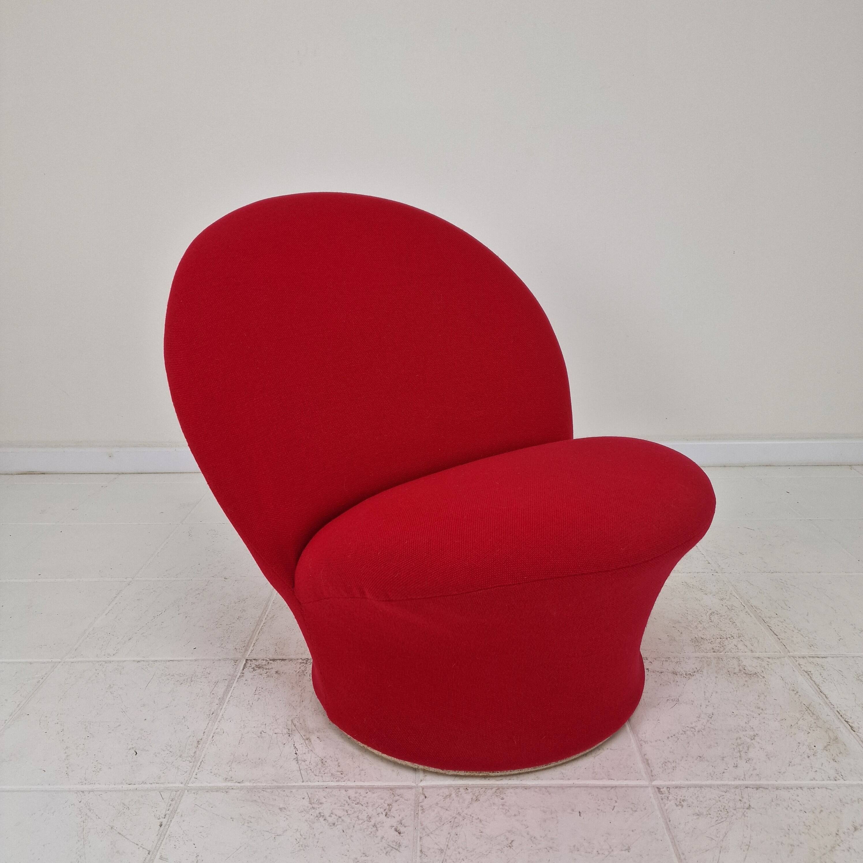 Artifort Model F572 Lounge Chair by Pierre Paulin 1967, Sculptural Masterpi