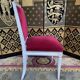 Suite de 6 chaises de style Louis XVI velours rouge