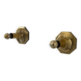 Pair of vintage Motoko Ishii wall lights for Staff Leuchten, brass, 1970