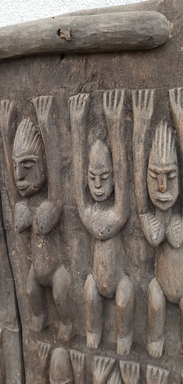 Ancienne porte en bois Dogon du Mali