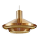 Copper colored aluminum pendant light from Lyskaer belysning. Denmark 1970s
