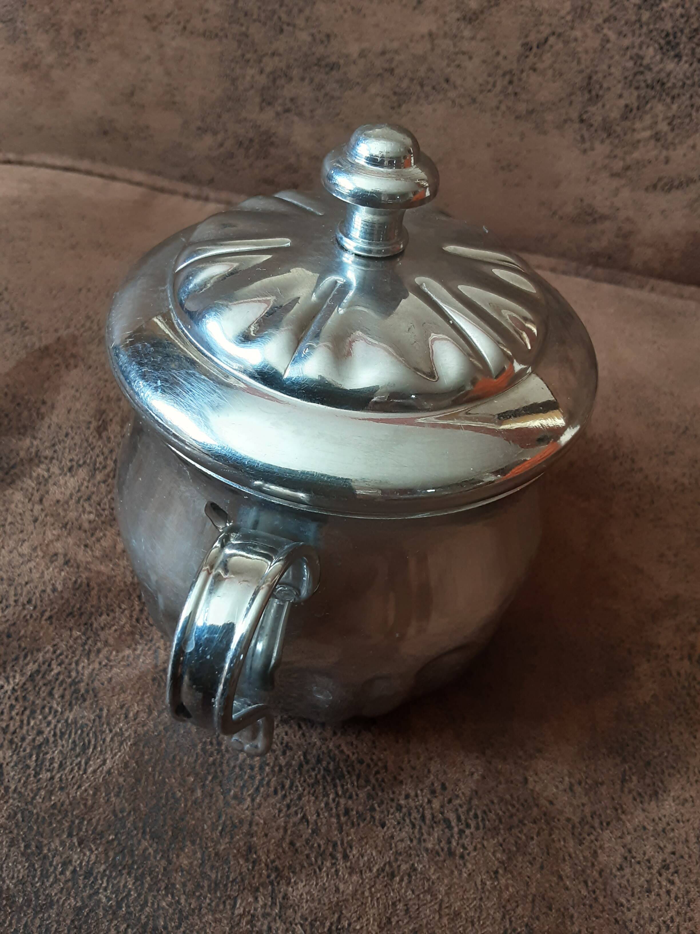 Sucrier  inox vintage
