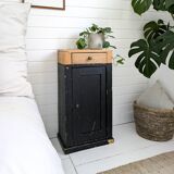 Table de chevet vintage en bois Porte Vieux bois massif Rétro Mid Century Table de chevet Commode Ch