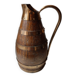 Copper oak cider pitcher signed Gerard Laffitte Meilleur Ouvrier de France 1933
