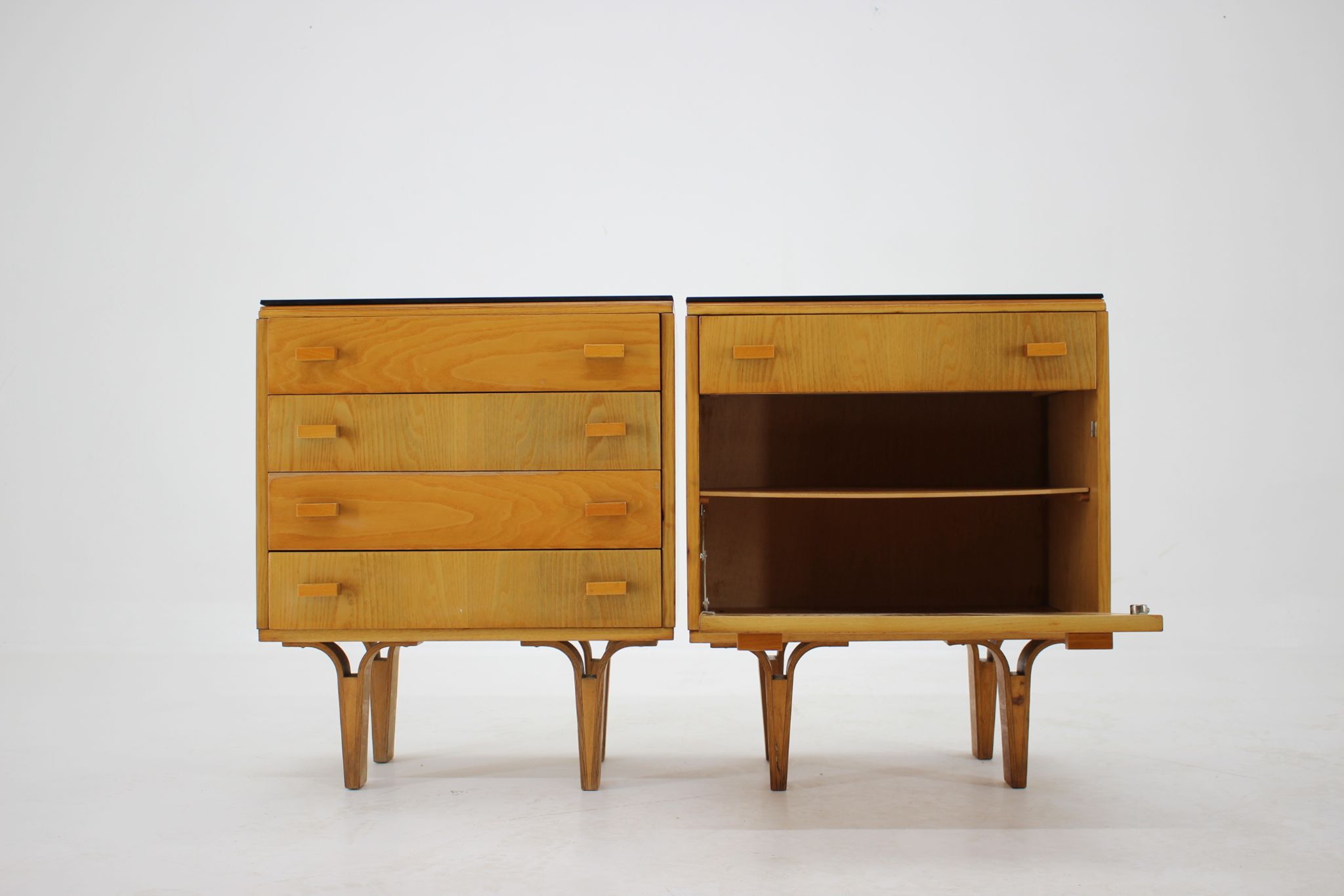 1960s Frantisek Mezulanik Pair of Chest of Drawers, Czechoslovakia