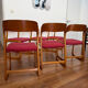 Série de 6 chaises traîneau Baumann vintage