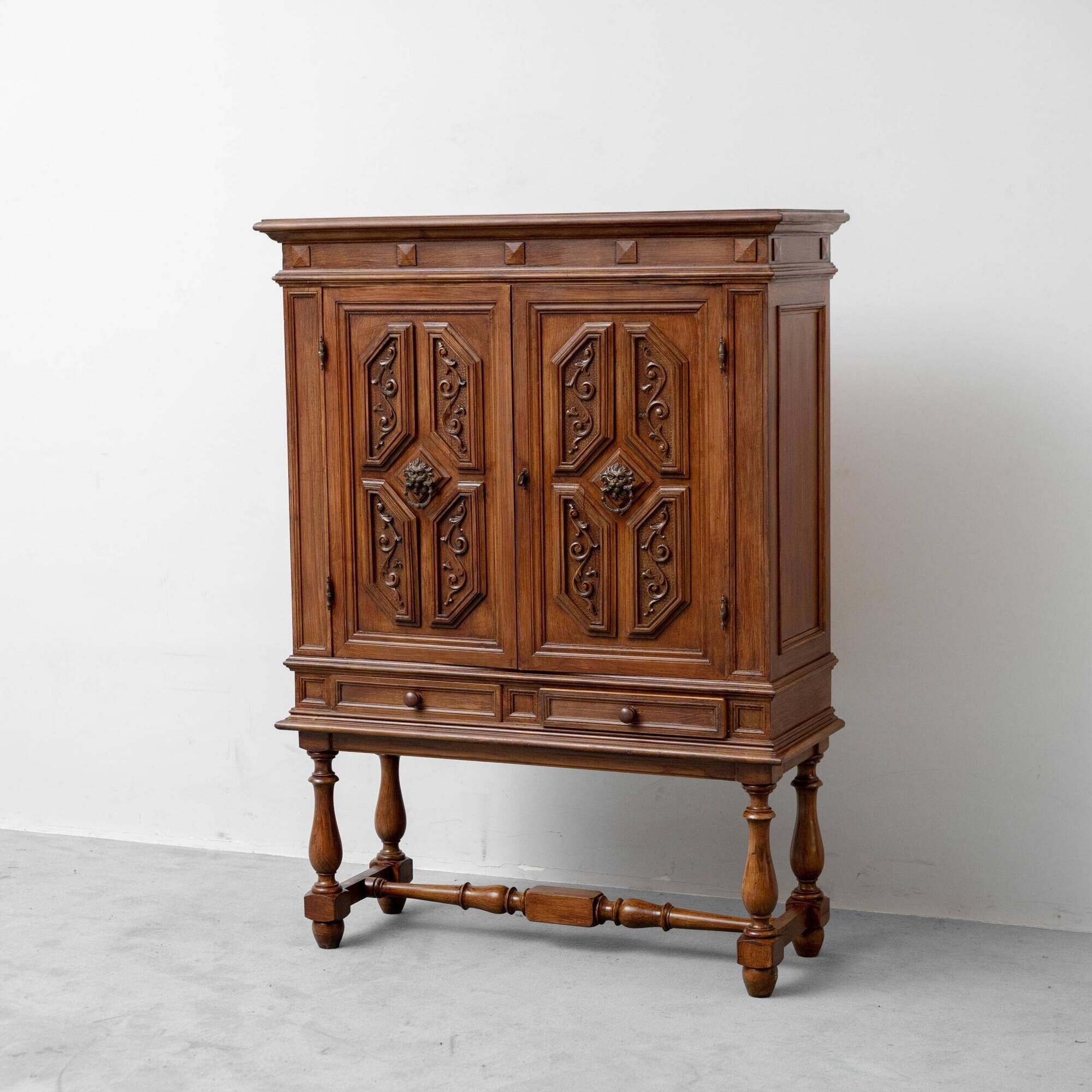 Vintage carved wood sideboard – original period piece