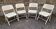 Set of 4 folding metal chairs from the 80s/90s.
