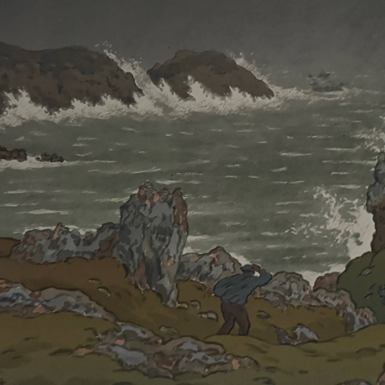 Lithograph by Henri Rivière The Fairyland of Hours - The Storm