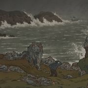 Lithographie par Henri Rivière La Féérie des Heures - La Tempête