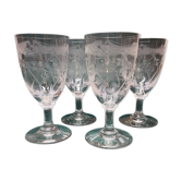 Verres à pied en cristal