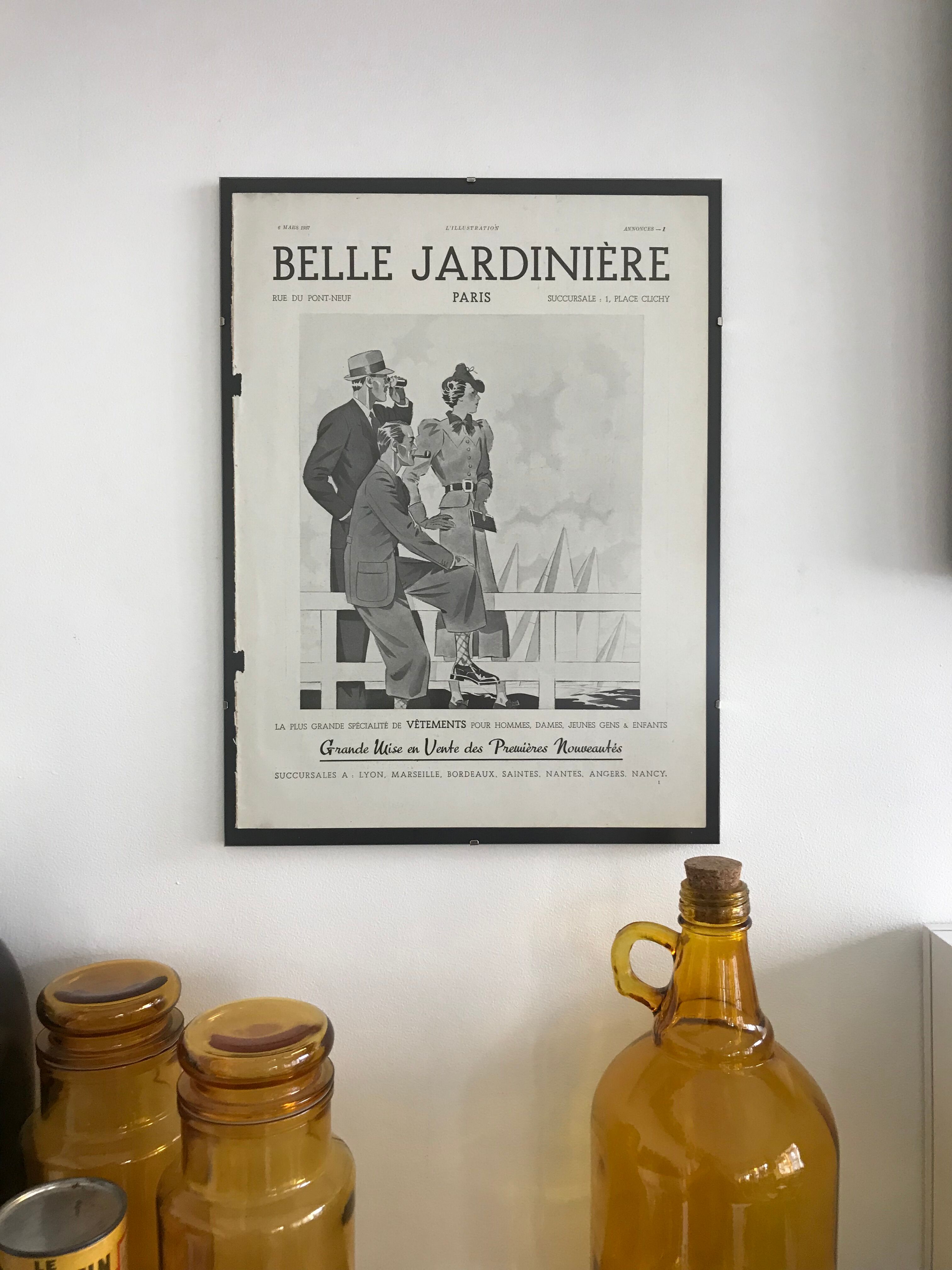 Advertising poster Belle jardiniere 1937