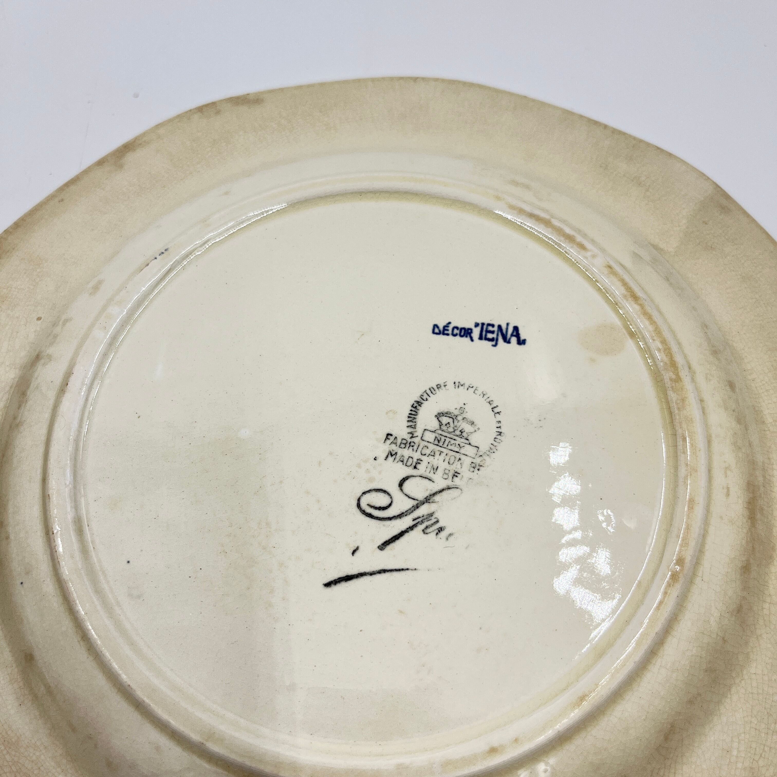 Lot de 4 assiettes décor Téna