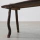 French Primitive Wooden Bench with Splayed Legs, 19th Century
