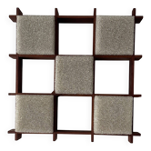 Large wall lamp in teak and Perspex – French work, circa 1955-1965
