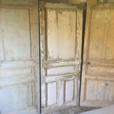 Pine door patinated by time