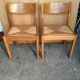 Regain - Paire de chaises en orme et assise en paille