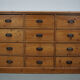 German Pine Apothecary Cabinet or Bank of Drawers, ca 1930s
