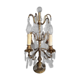 Candelabra bronze and crystal XIXem