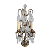 Candelabra bronze and crystal XIXem