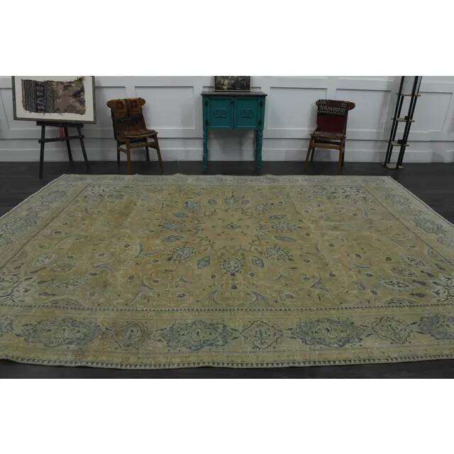Tapis en laine persan fait à la main vintage des années 1970 276x400
