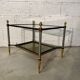Brass, steel and patinated brass sofa end 1960