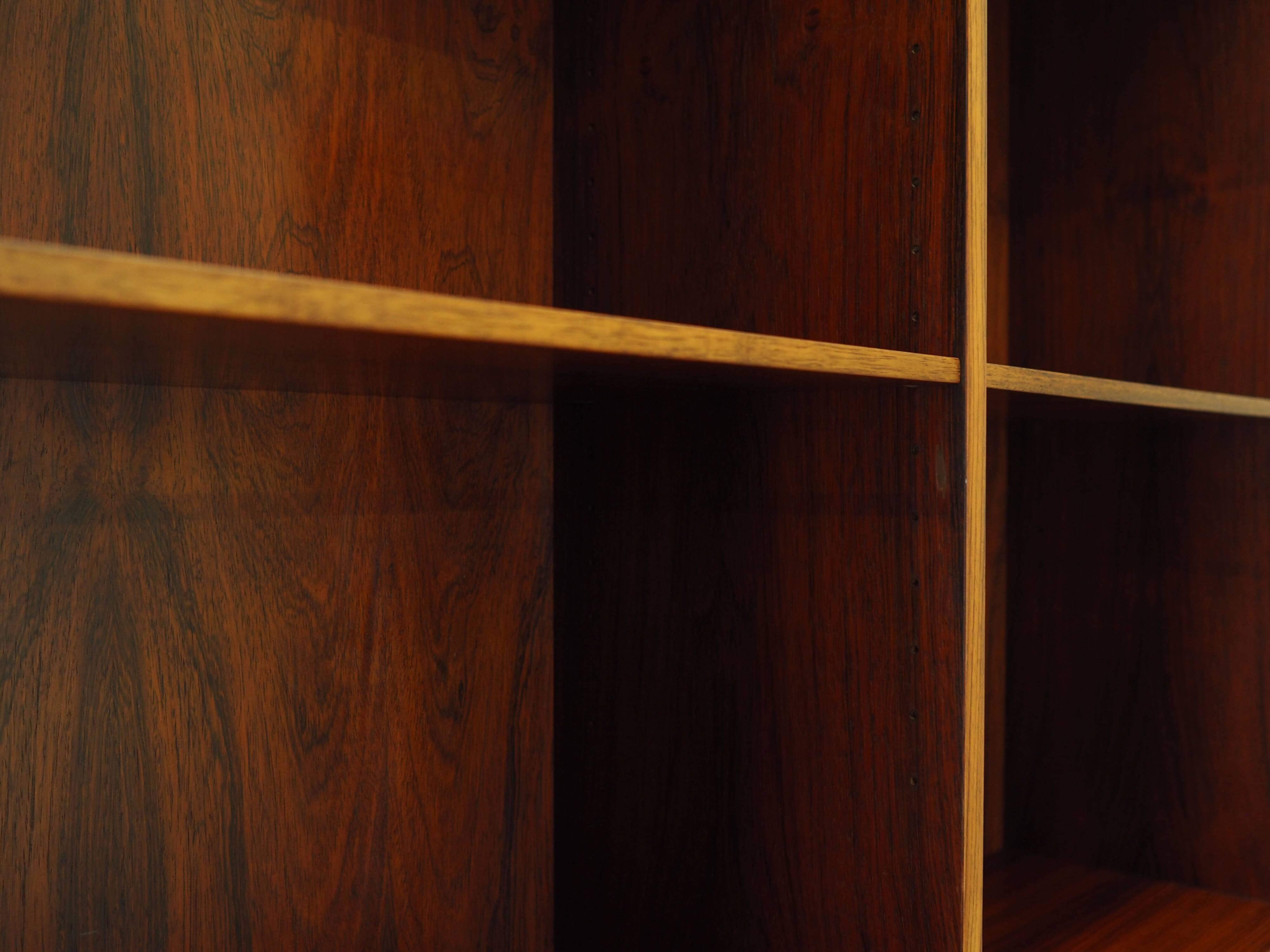 Rosewood bookcase, Danish design, 1970s, manufactured by Omann Jun