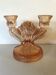 pair of Art Deco iridescent glass candle holders