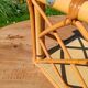 Small vintage wall shelf in bamboo and rattan – 1970s