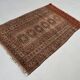 Vintage Afghan Turkoman village Rug 170x112 cm, Red, Black Tribal Medium