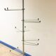 Vintage display shelf in glass and stainless steel