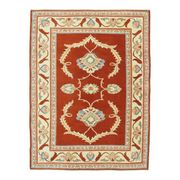 1970s Vintage Turkish Oushak Handmade Wool Cotton Orange Area Rug 173x230