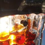 Vintage Italian brutalist wrought iron wall lamp by Albano Poli for Poliarte, set of 4.