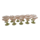 11 two-tone La Rochère cups, 1960s-70s