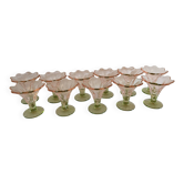 11 two-tone La Rochère cups, 1960s-70s