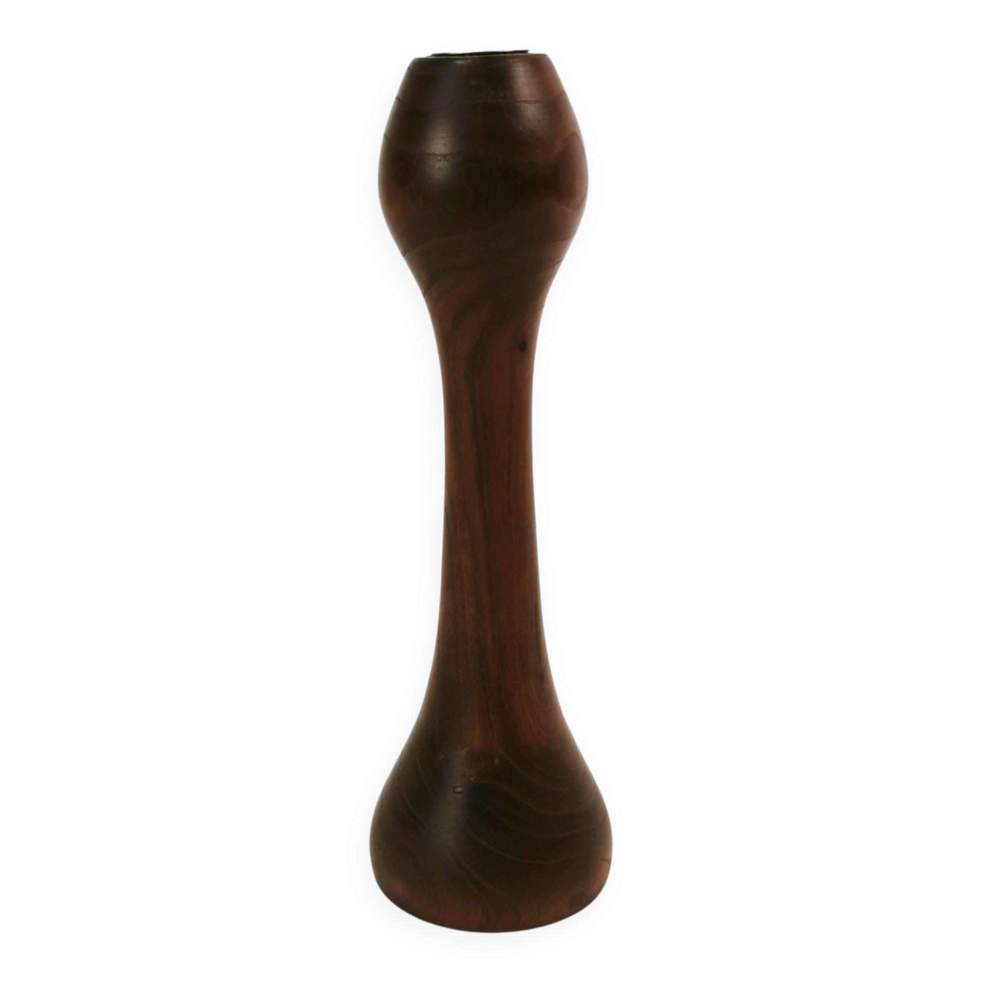Mid-century teak candle holder, Denmark, 1960s.