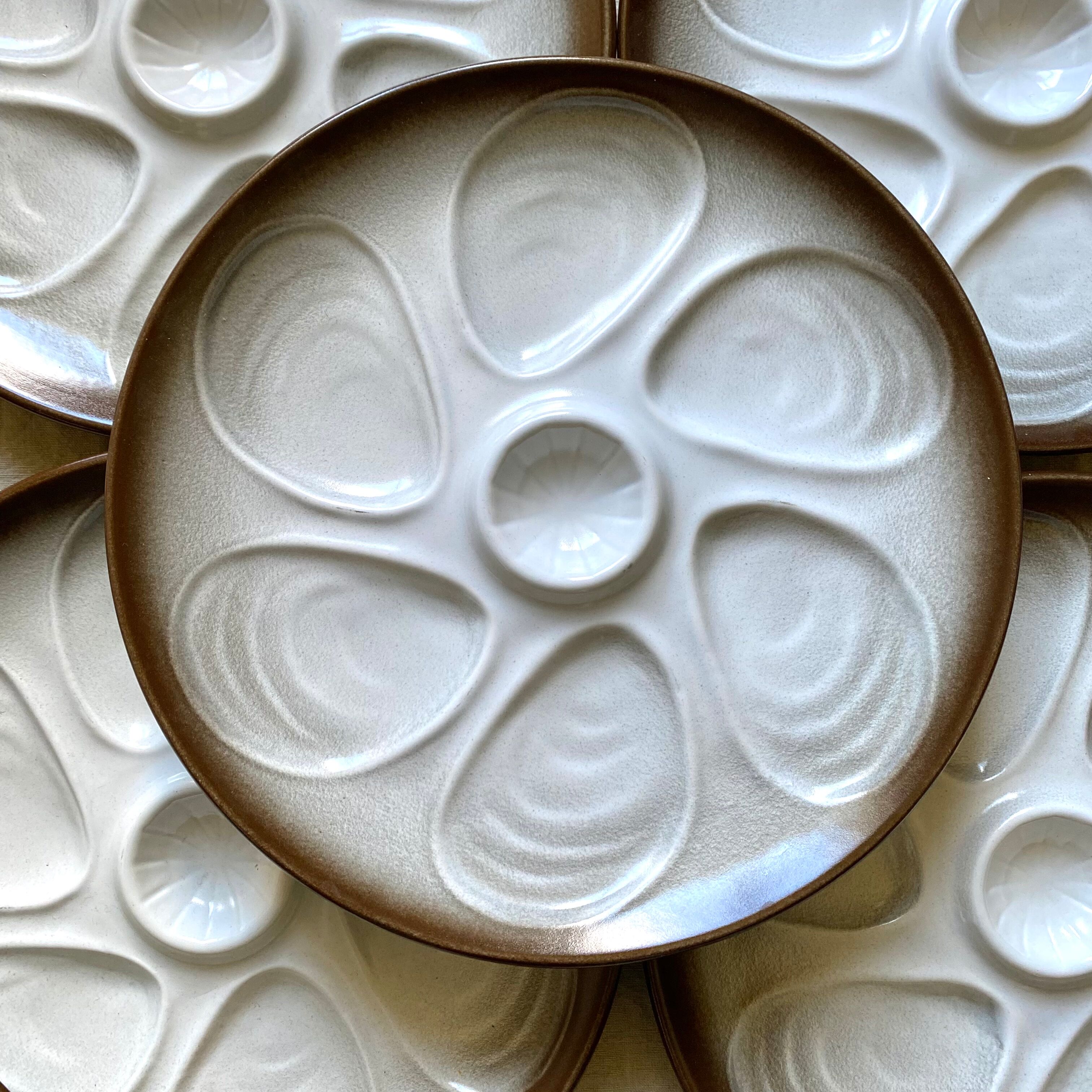 Vintage oyster plates from Salins France