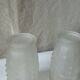 Pair of frosted glass vases, compressed, Art Deco period.