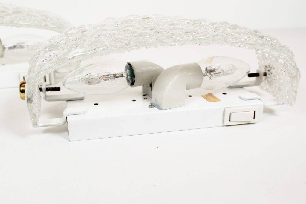 Pair of Murano glass 'bubble' sconces by Hillebrand