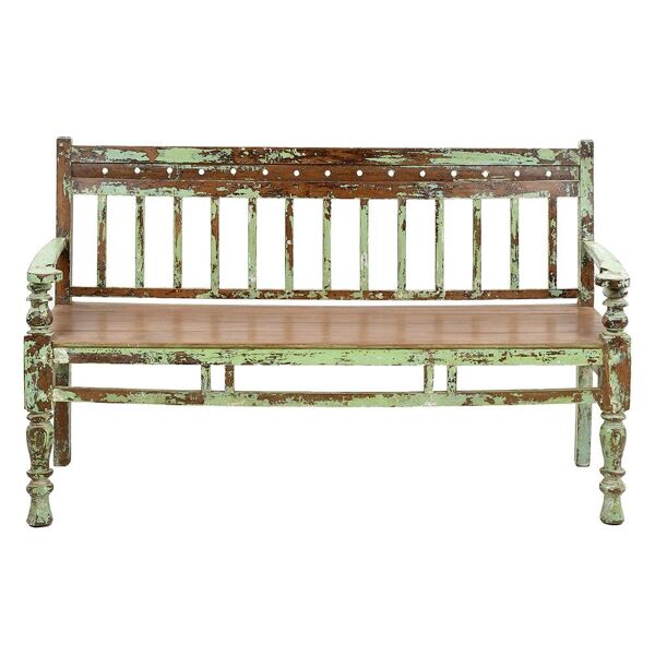 Banc en teck ancien patiné