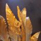 Pair of gold leaf sconces