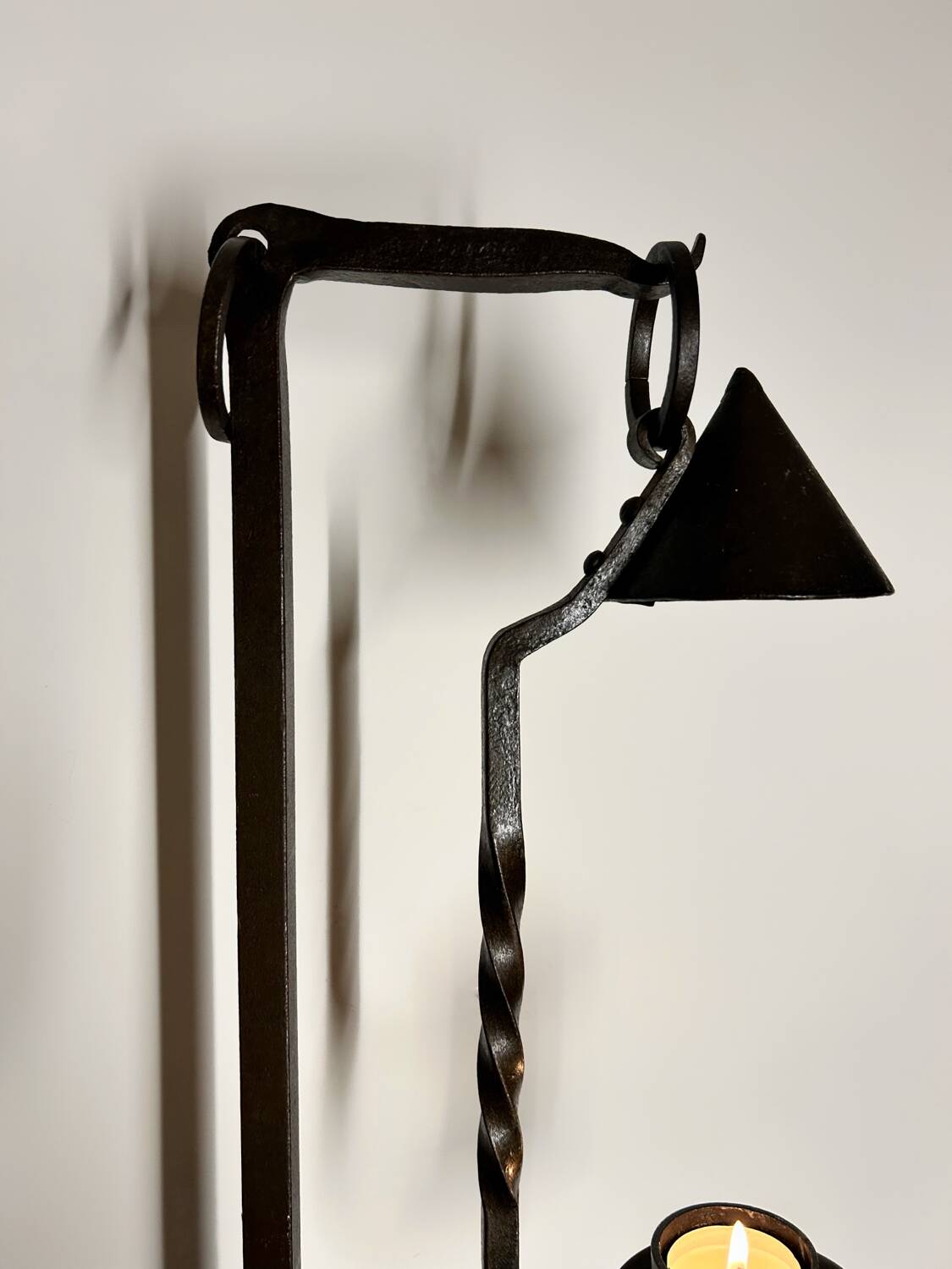 Large brutalist design candle holder from the 60s